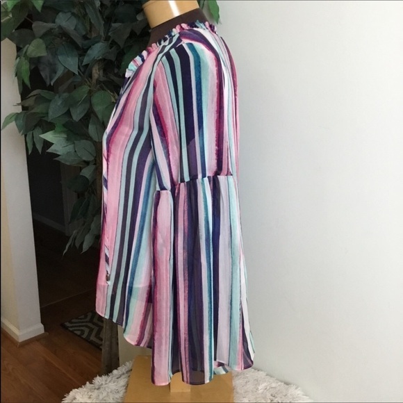 JENNIFER Lopez Medium shirred peasant too with chiffon construction - Picture 11 of 16